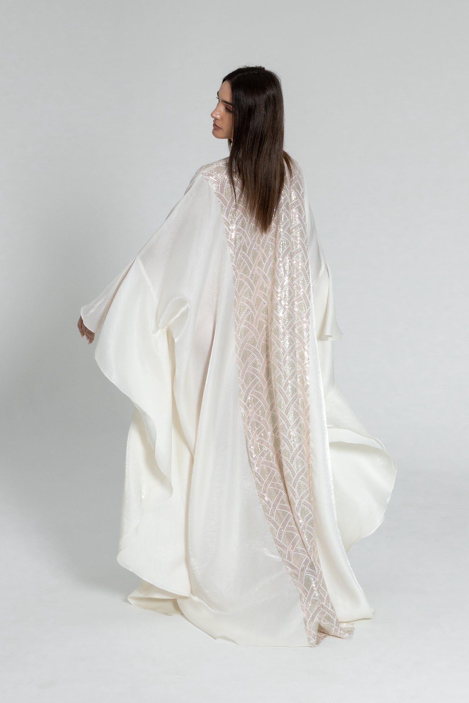 White Embellished Kaftan