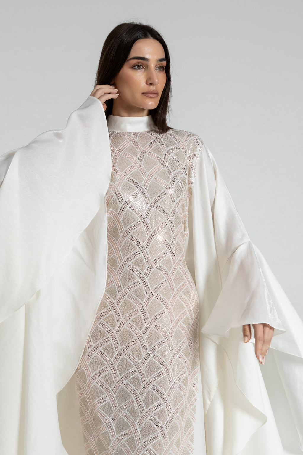 White Embellished Kaftan