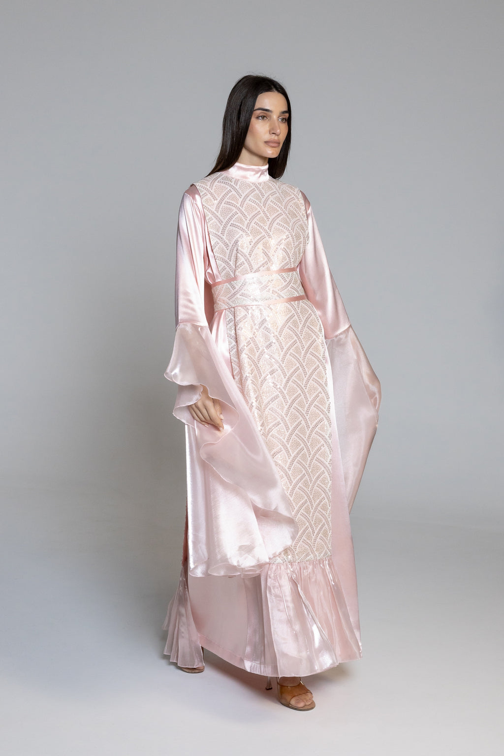Pink Embellished Kaftan