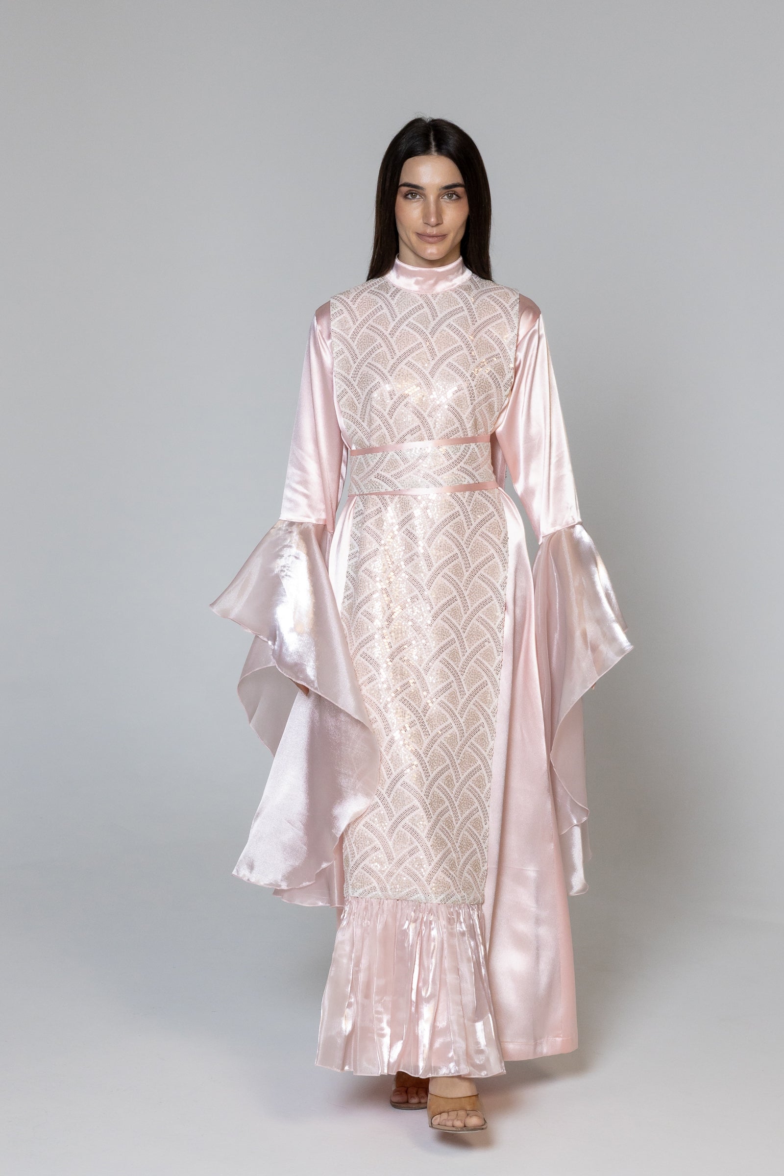 Pink Embellished Kaftan