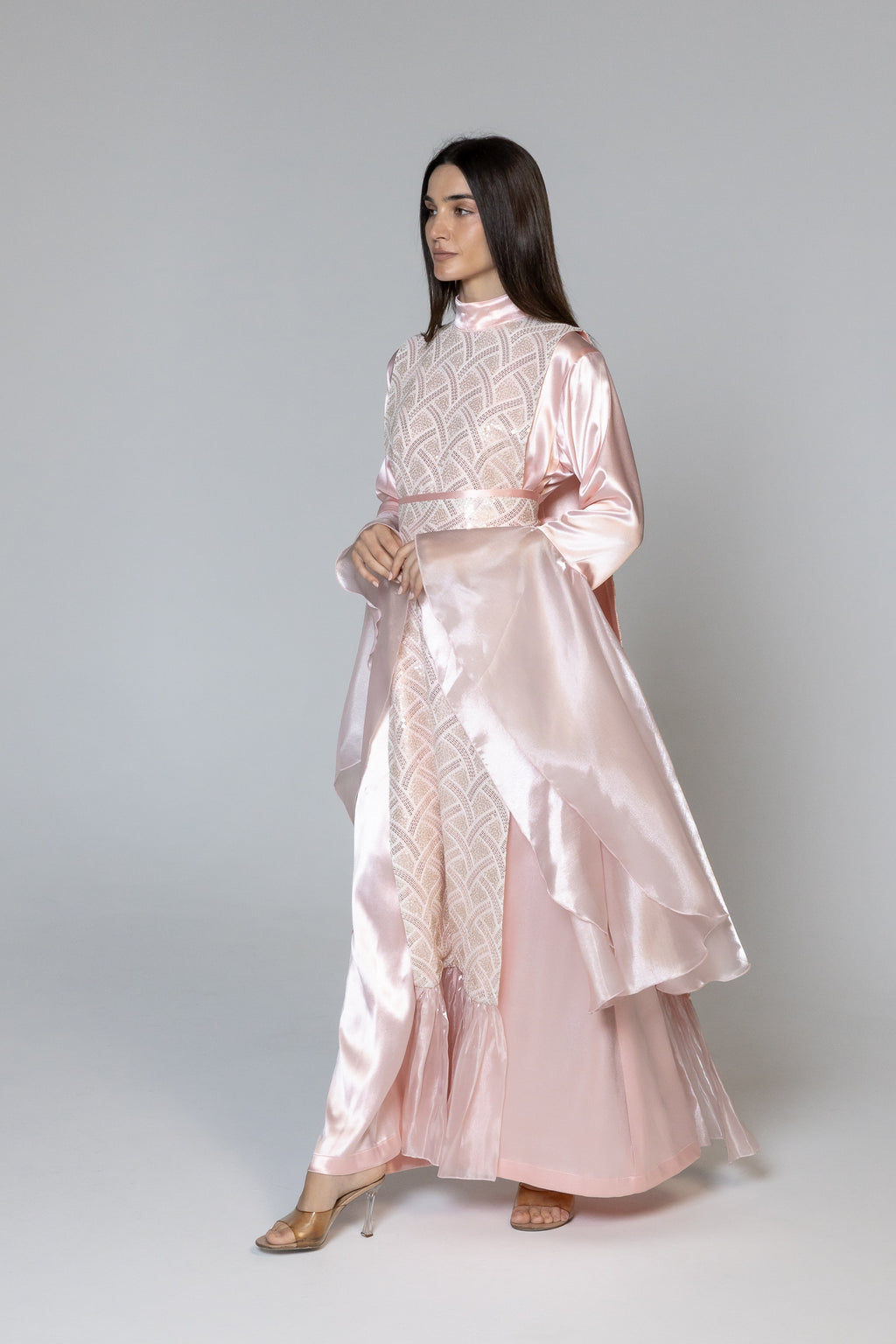 Pink Embellished Kaftan