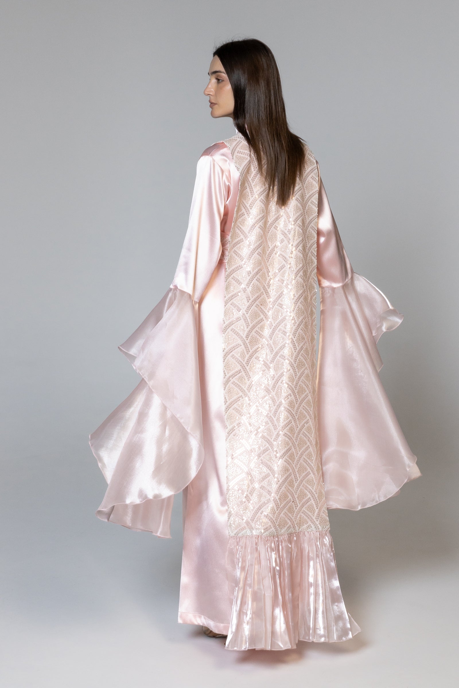 Pink Embellished Kaftan