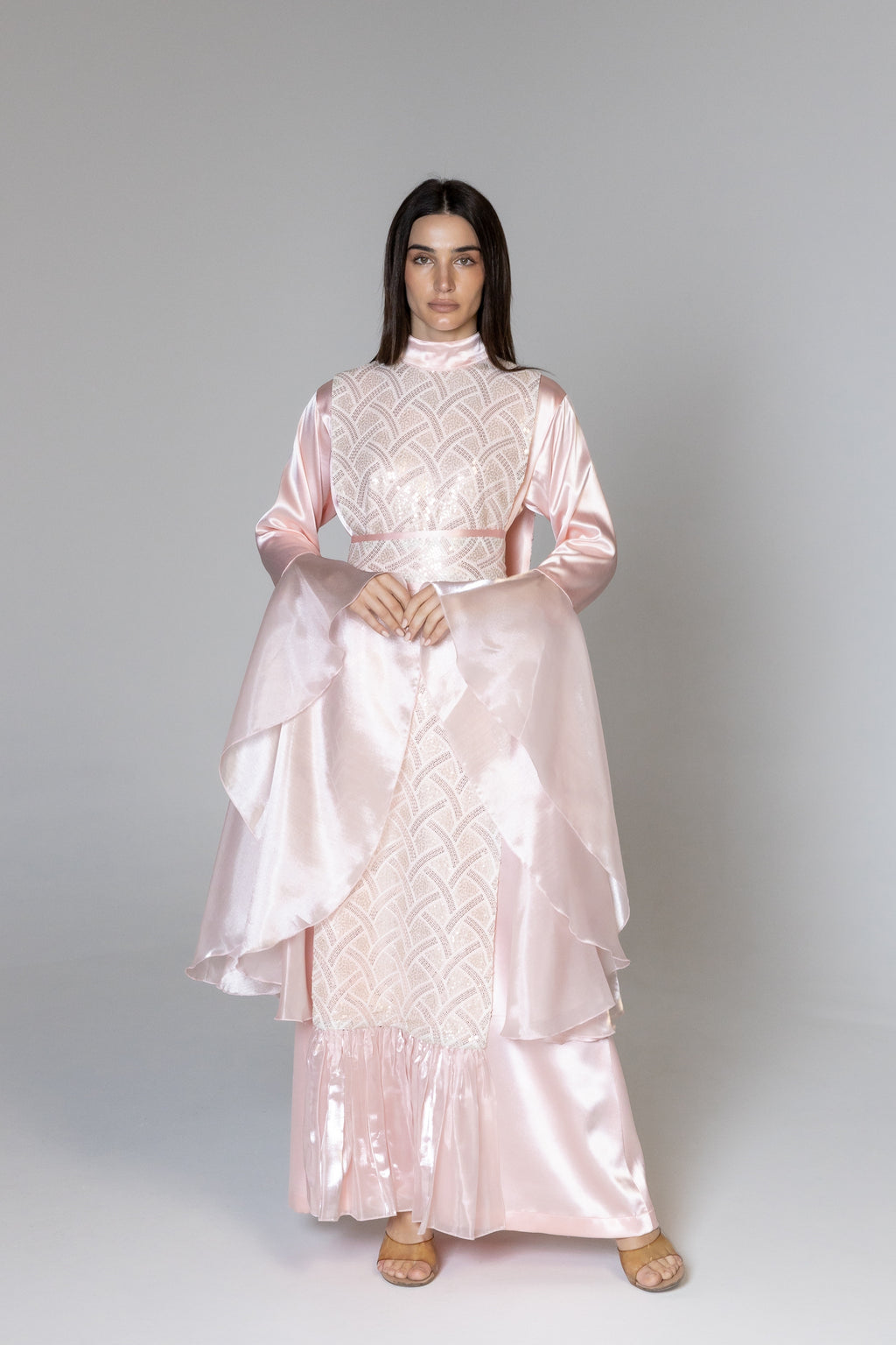 Pink Embellished Kaftan