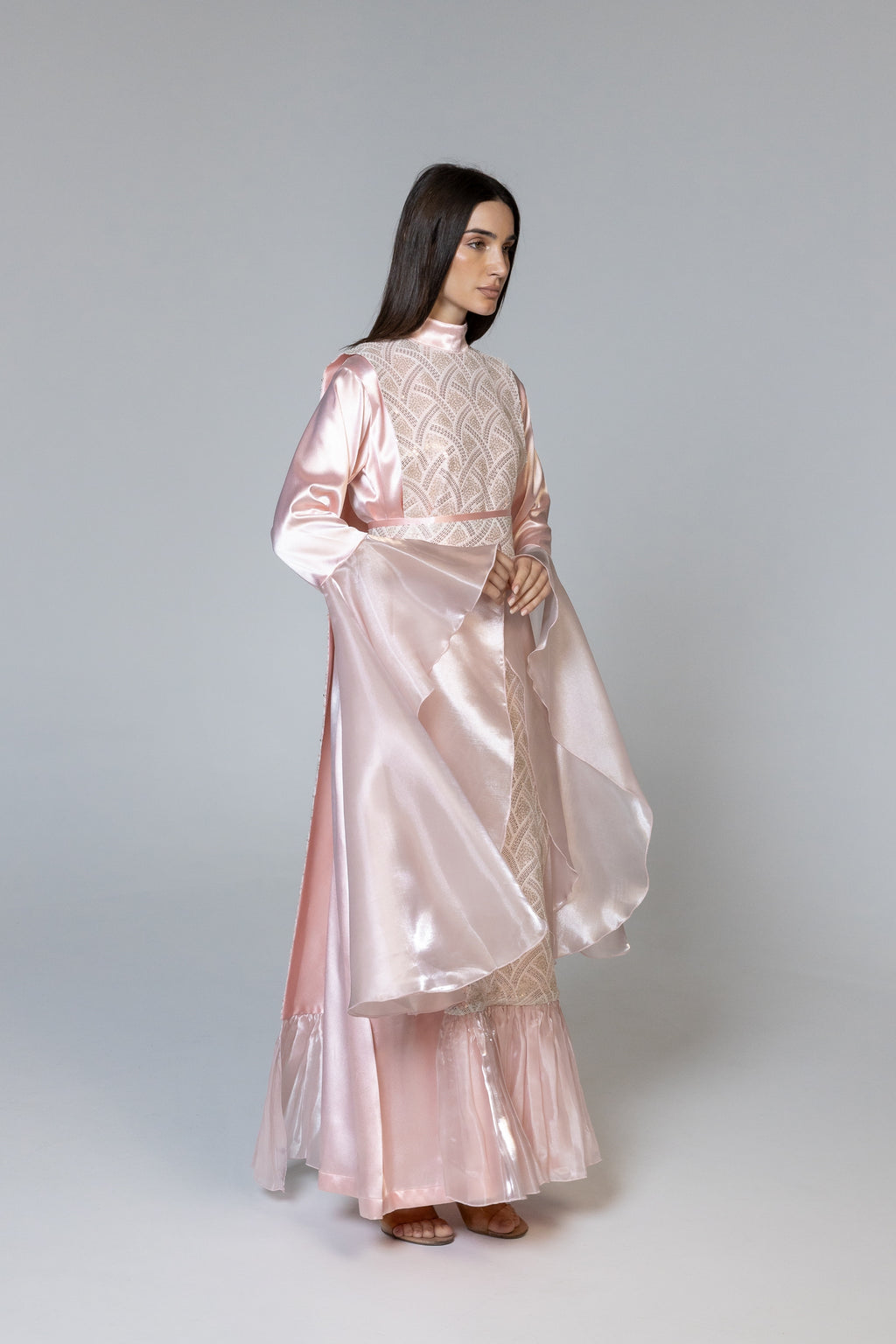 Pink Embellished Kaftan