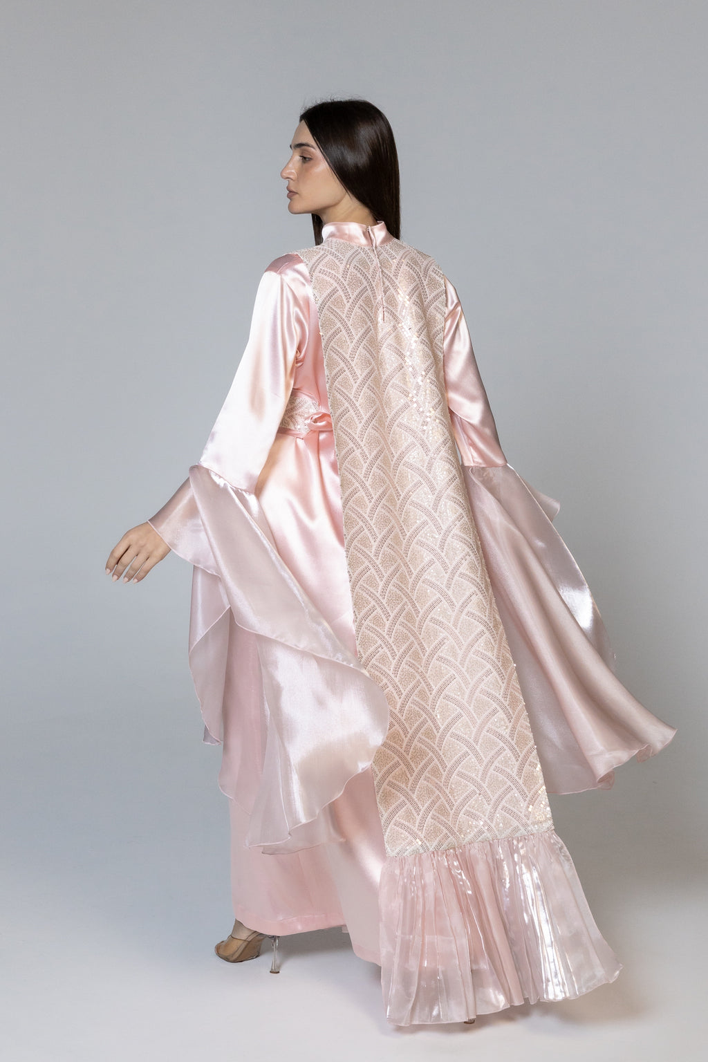 Pink Embellished Kaftan