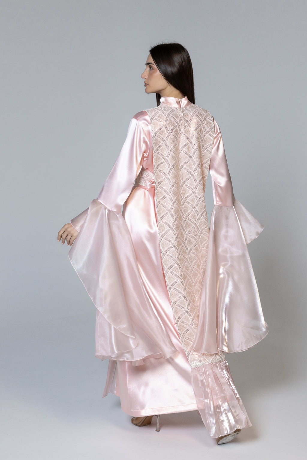 Pink Embellished Kaftan