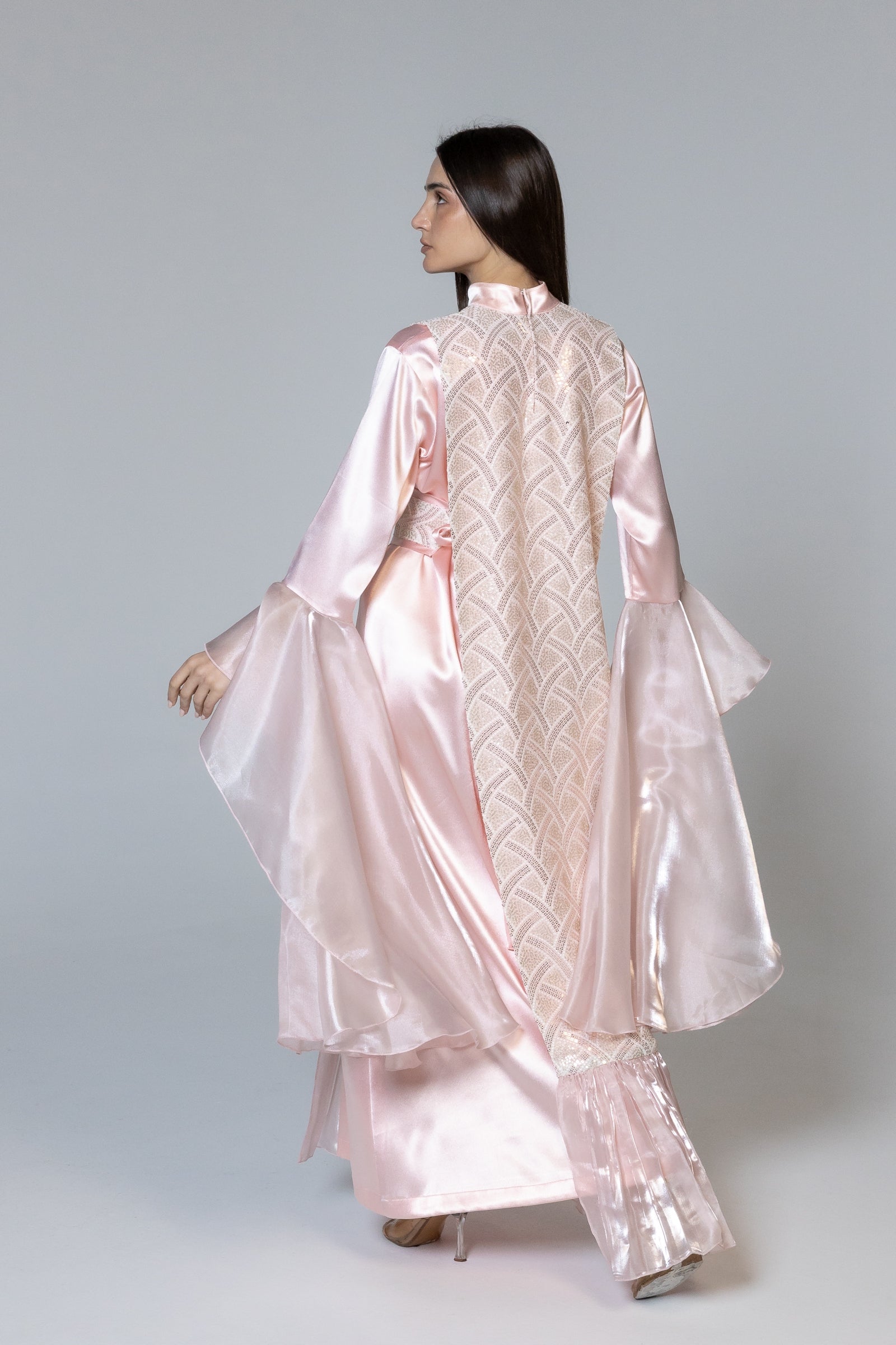 Pink Embellished Kaftan