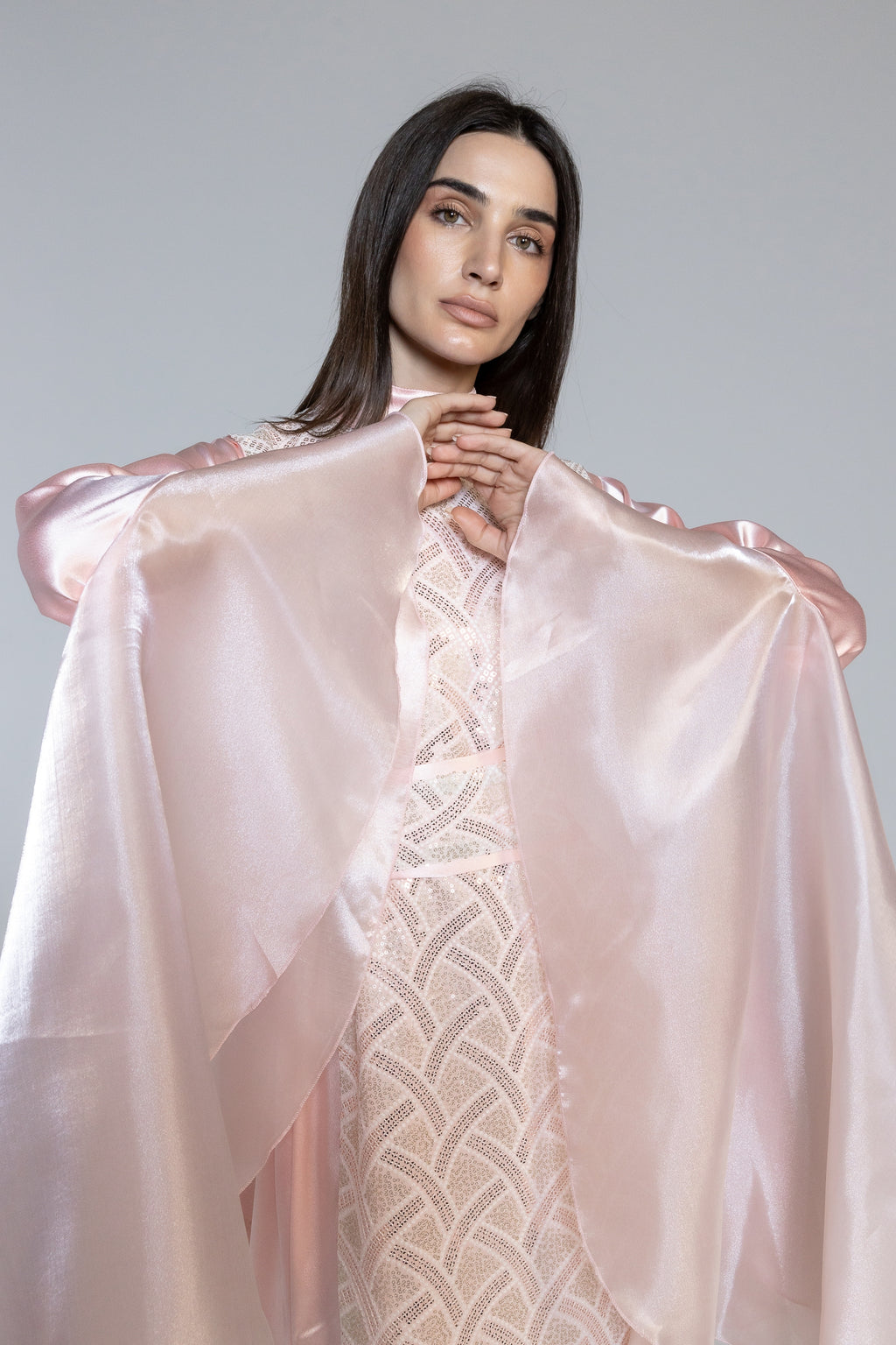 Pink Embellished Kaftan