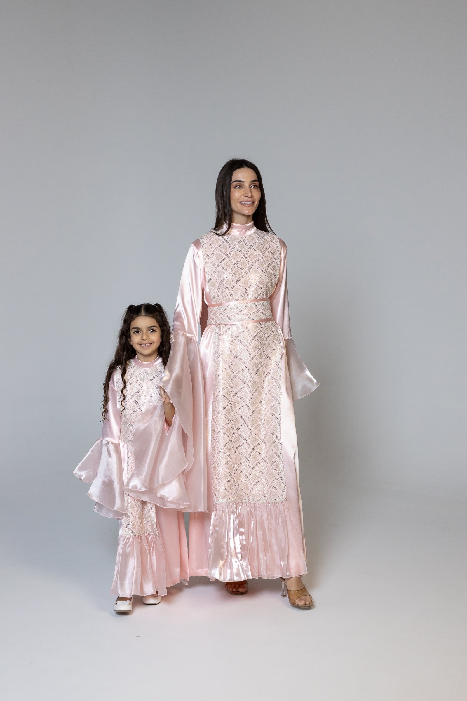 Kids Pink Embellished Kaftan