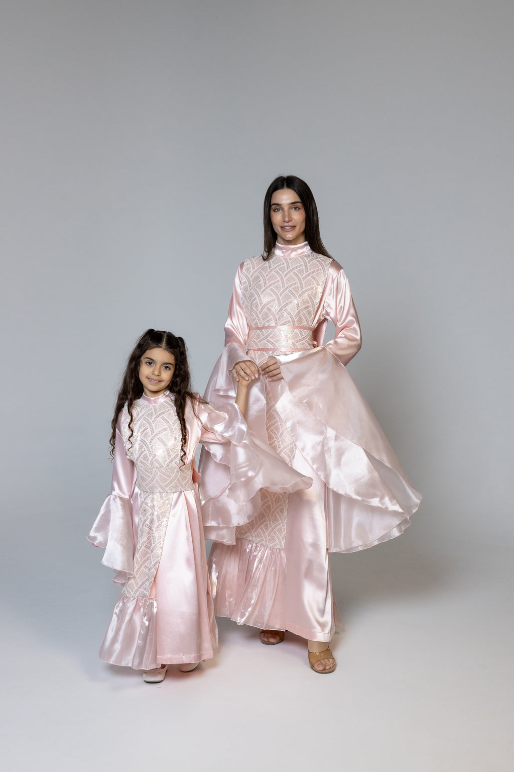 Kids Pink Embellished Kaftan