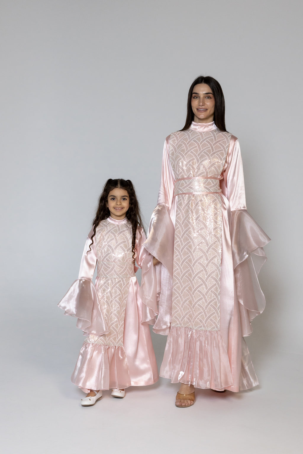 Kids Pink Embellished Kaftan