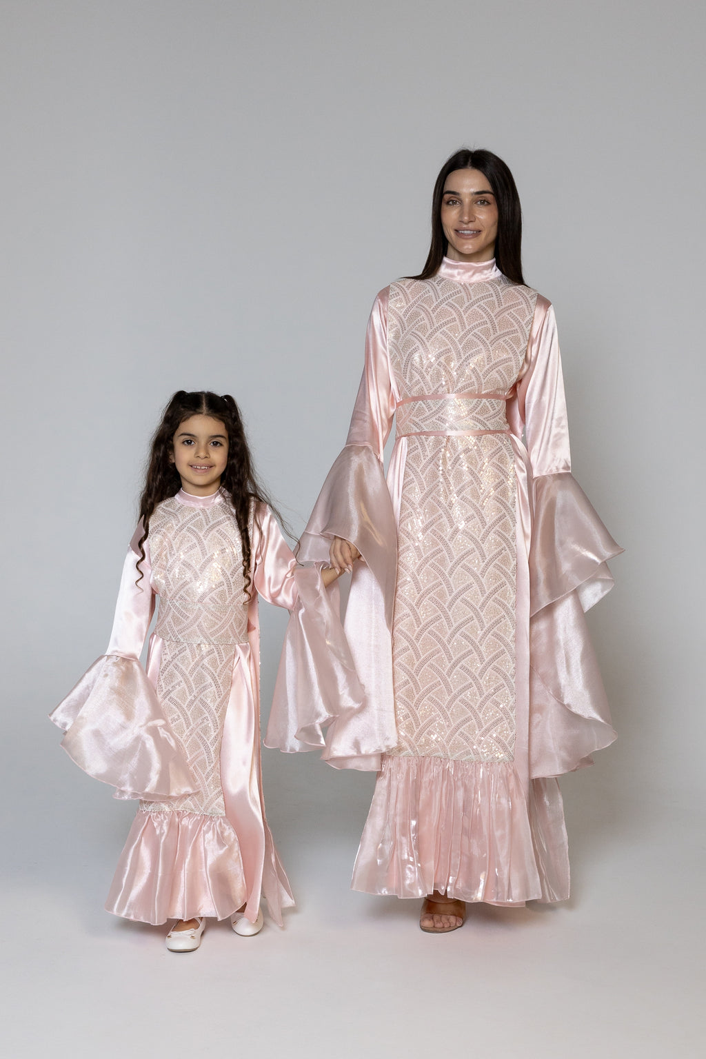 Kids Pink Embellished Kaftan