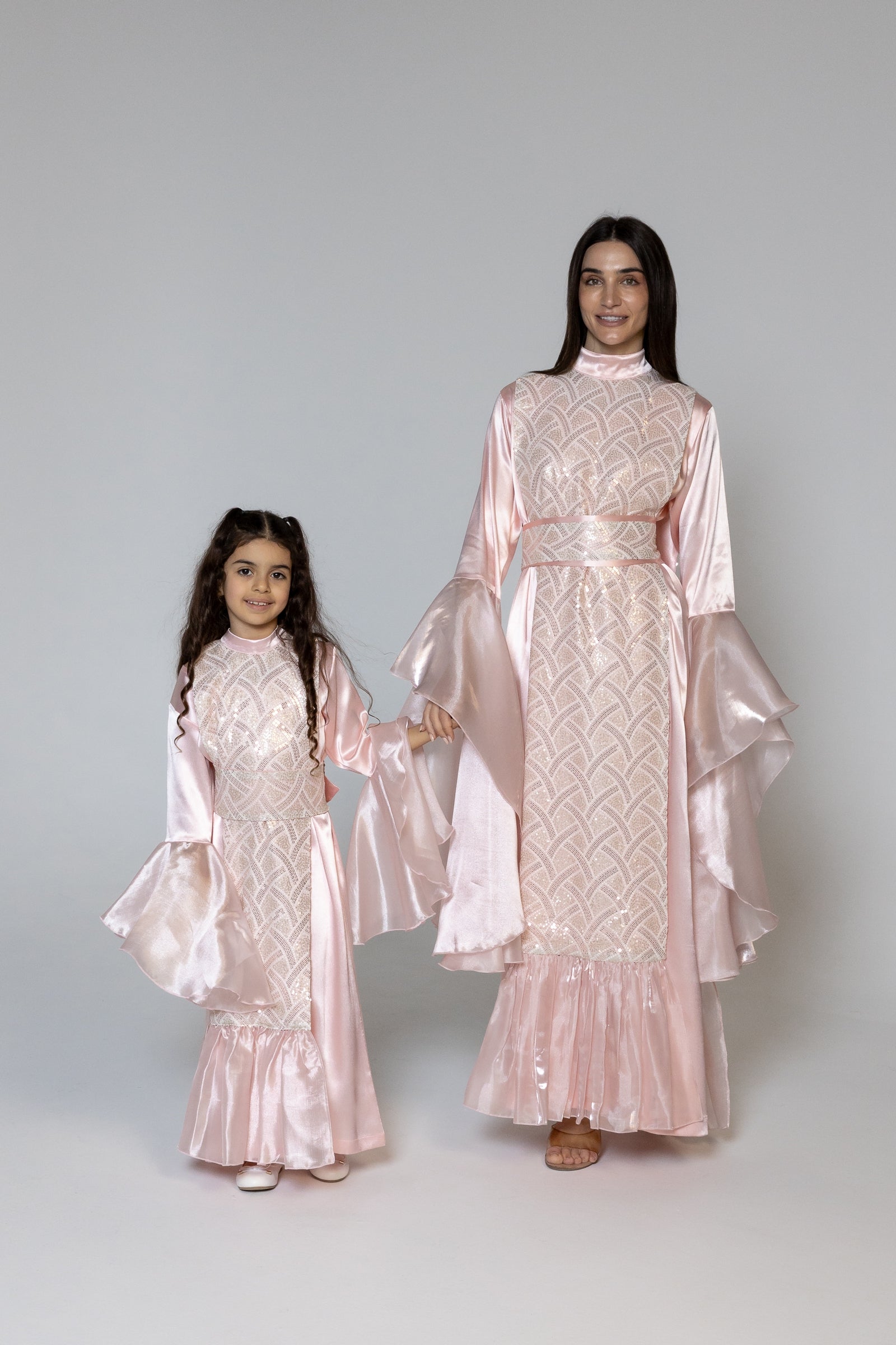 Kids Pink Embellished Kaftan