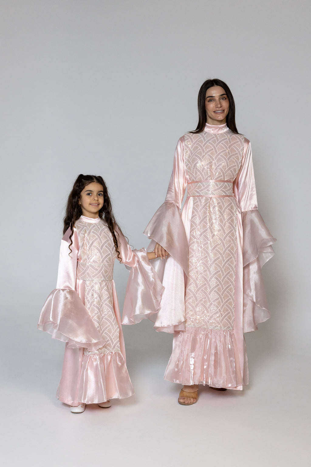 Kids Pink Embellished Kaftan