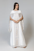 Ivory Kaftan with Embroidery Detailing