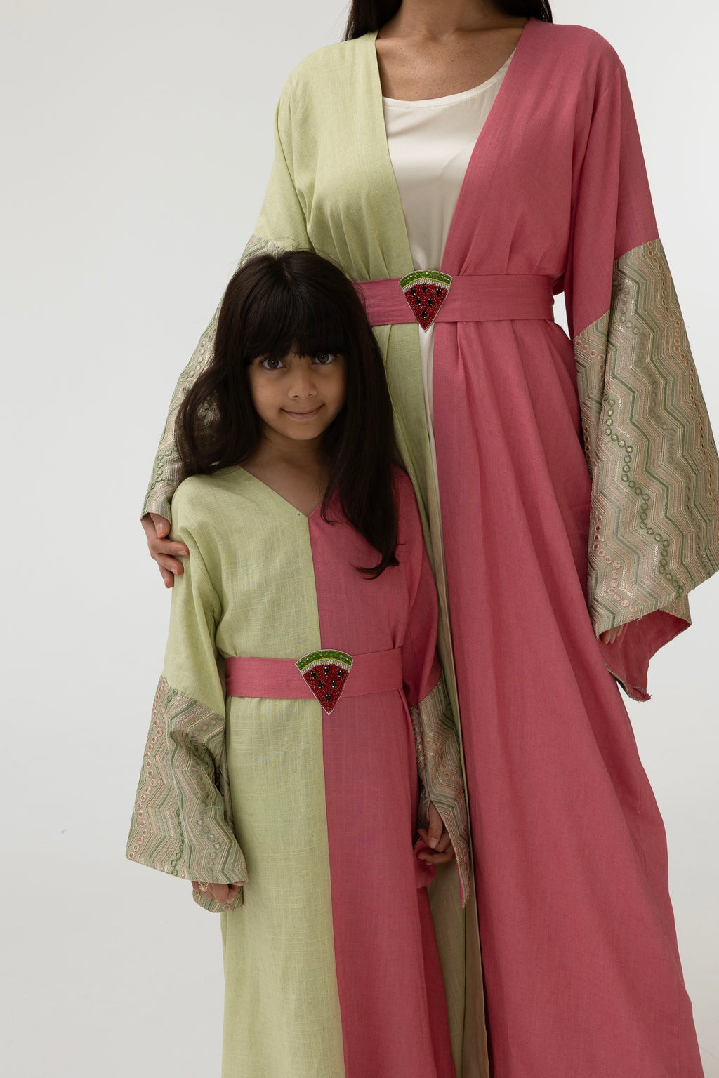 Dual-Tone Watermelon Abaya