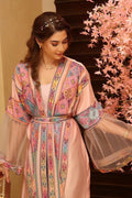 Pink Abaya with Palestinian Modern Tatreez