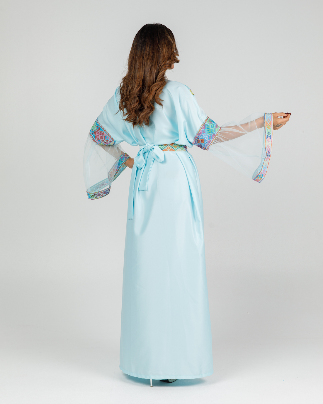 Adult Signature Blue Abaya with Tatreez