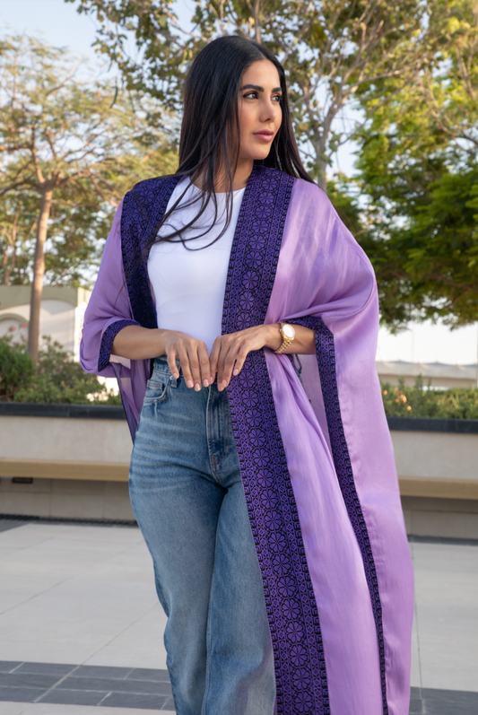 Lavender Cape with Tatreez