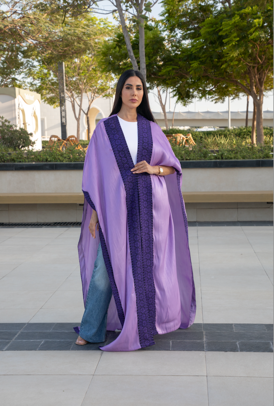 Lavender Cape with Tatreez