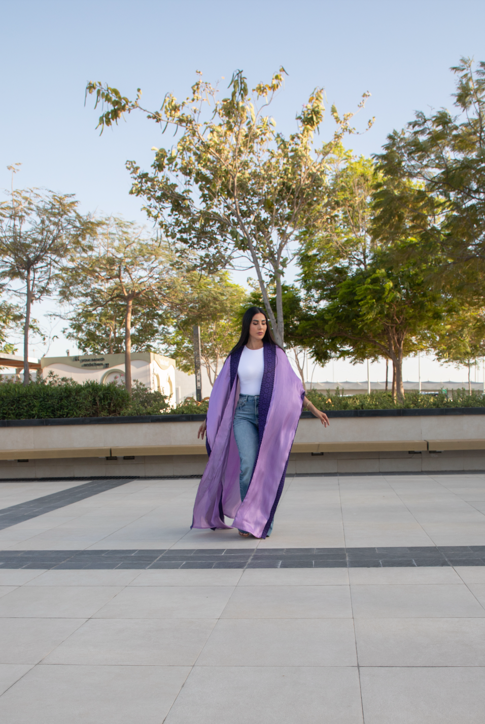 Lavender Cape with Tatreez