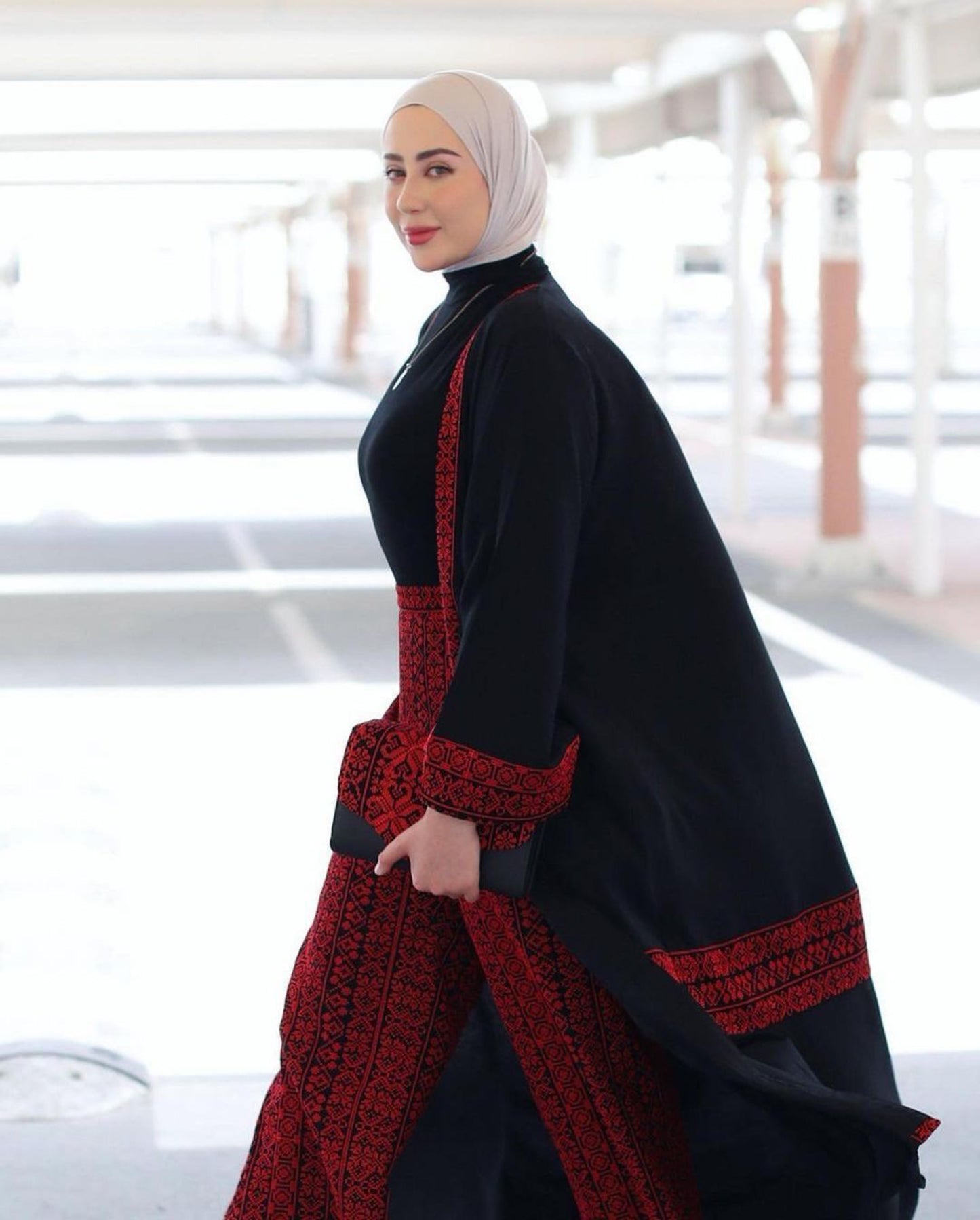 Palestinian Tatreez Pants & Abaya Combo