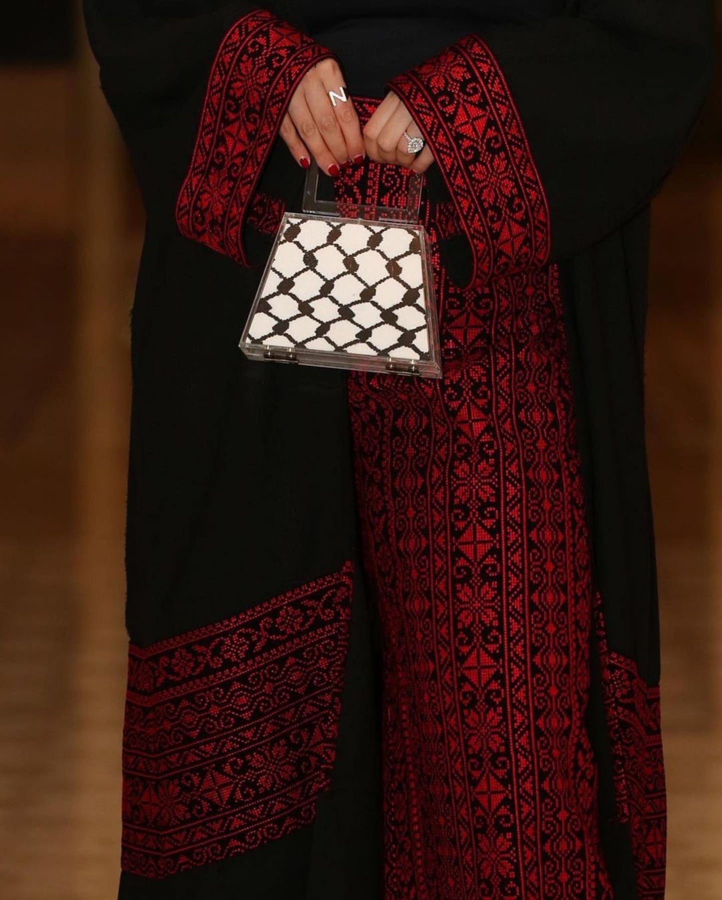 Palestinian Tatreez Pants & Abaya Combo